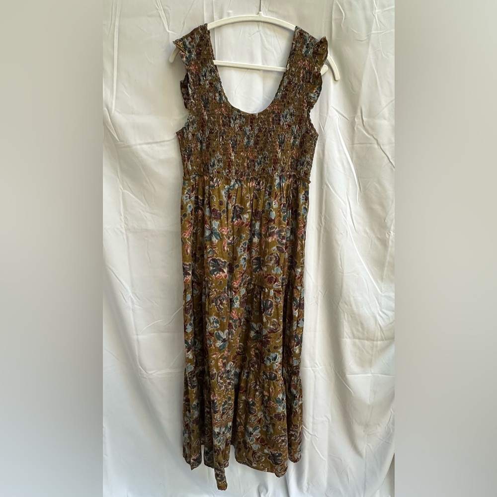 NATURAL LIFE | Dresses | Natural Life Ella Maxi Dress Green Coral Print
